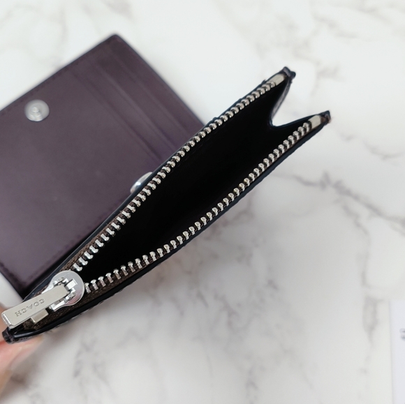 coach bifold wallet heart signature - Picture 3 of 7